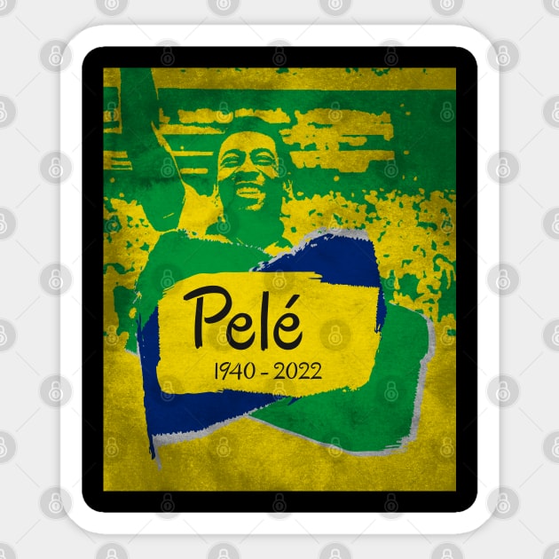 Pele 1940-2022 RIP Sticker by Aloenalone